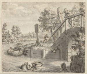 Mug og vannkoker Design for illustrasjoner for en utgave av Jean de la Fontaines Fables (serietittel) av Anonymous