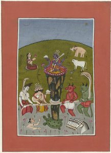 Kurma (inkarnasjon av Vishnu som skilpadde) Krumning av havet Avatars of Vishnu (serietittel) av Anonymous