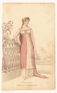 La Belle Assemblee, 1. mars 1813, nr. 42 (Ny serie): Aftenkjole av Anonymous