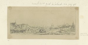 Landschap met een koets Samling av åttifem originaltrykk (serietittel) av Anonymous