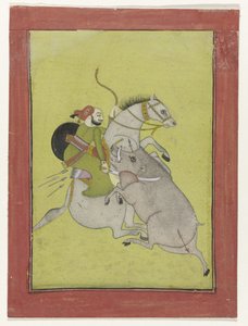 Maharao Umed Singh fra Bundic Maharaja Umed Singh, drepte et villsvin av Anonymous