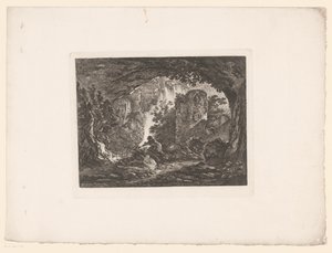 Mann på flukt fra slange Trykk etter malerier av Ignace Duvivier (serietittel) Differens Sujets graves et dessinés av Ignace du Vivier: d