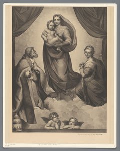 Mary og barn med H. Sixtus og H. Barbara sixtinske madonna av Anonymous