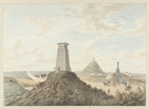 Monumenter ved Waterloo, 1815 av Anonymous
