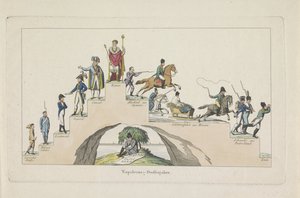 Napoleons livsfang, 1814 Napoleons - Stufen Jahre (tittel på objekt) av Anonymous