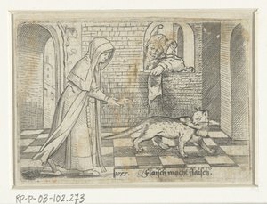 Nun tilbyr kattefisk i bytte mot penis Flaisch power Flaisch (tittel på objekt) av Anonymous