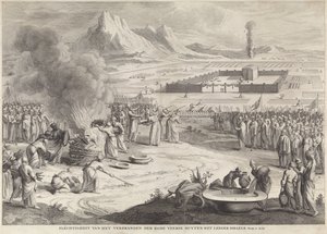 Ofring av en rød ku av israelittene Høytidelighet for brenningen av de tomme Israels røde fjær (tittel på objekt) av Anonymous