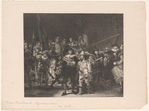 Offiserer og andre bevæpnede menn fra distrikt II i Amsterdam ledet av kaptein Frans Banninck Cocq og løytnant Willem van Ruytenburch, kjent som 