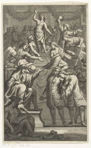 Mottakelse av Cornelis de Bruyn som nytt medlem av Bentvueghels av Anonymous