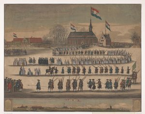 Prosesjon i Jisp ved installasjonen av William V i 1766 av Anonymous