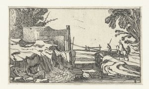 Sti langs en foss Landskap etter Esaias van de Velde (serietittel) av Anonymous