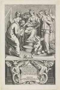 Personifisering van de Wiskunde Tittelside for: Christophorus Rosdrazewski, Mathematical Disciplines, [1640-1648] av Anonymous