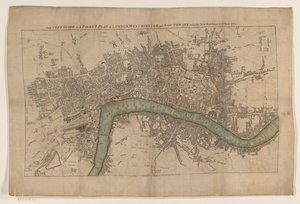 Plattegrond av Londen, 1761 Byguiden eller en lommeplan for London, Westminster og Southwark med de nye bygningene til år 1761 (tittel på objekt) av Anonymous