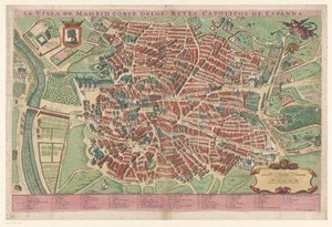 Plategrunn fra Madrid Byen Madrid-domstolen til de katolske kongene av Spania (tittel på objekt) av Anonymous