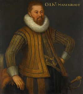Portrett av Eberhardt Hanekrodt (Evert Hanecrot), kaptein for et kompani av Ernst Casimir fra Nassaus regiment av Anonymous