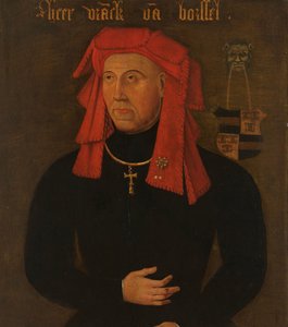 Portrett av Frank van Borselen, Lord of Sint Maartensdijk og Stadtholder of Holland, fjerde ektemann til Jacoba av Bayern, grevinne av Holland og Zeeland (Jacqueline, grevinne av Hainaut) av Anonymous