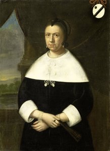 Portrett av Maria Quevellerius (1629-64), første kone til Jan van Riebeeck, eller hans andre kone Maria Scipio (ca. 1630-95) av Anonymous