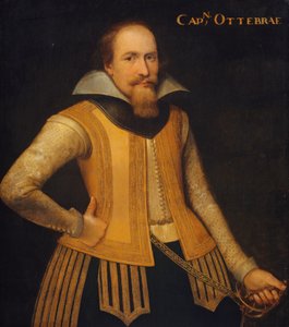 Portrett av Otto Brahe, kaptein for et kompani av dansker for å dele Sjælland, gikk i tjeneste i Brandenburg i 1610 av Anonymous