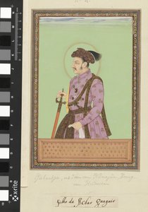 Portrett av Jihangir Padshah, sønnen til Humayun, som regjerte i Hindustan etter sin far av Anonymous