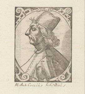Portrett av Marcus Antonius Coccius Sabellicus av Anonymous
