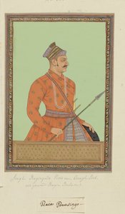 Portrett av Raja Bhao Sing Rajput, som har vært Aurangzebs vizier av Anonymous