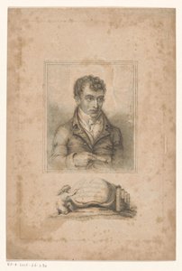 Portrett av Robert Mount, London-bokbinder og trykkeriselger R. Mount, Bookbinder, Printseller & Portfolio Maker (tittel på objekt) av Anonymous
