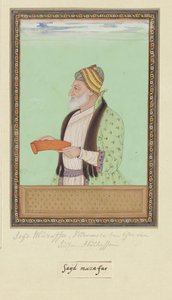 Portrett av Sayyid Muzaffar; på tidspunktet for Sultan Abul Hasan tjente han som øverstkommanderende (peshwa) av Anonymous