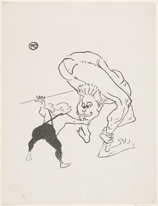 Portrett av brødrene Marco på Cabaret Folies-Bergère Aux Folies-Bergère Brothers Marco Scene Cirque av Anonymous