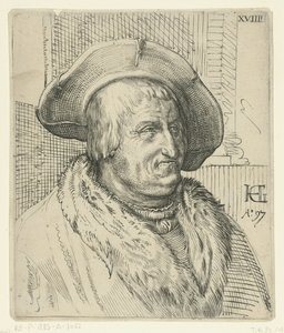 Portrett av en mann med hatt av Anonymous