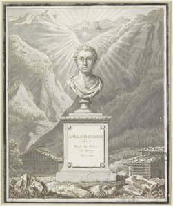 Portrettbyste av Johann Jakob Scheuchzer av Anonymous