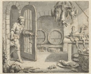 Byrotte og landsrotte Design for illustrasjoner for en utgave av Jean de la Fontaines Fables (serietittel) av Anonymous