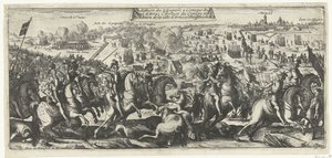Ruiter Gevecht bij Arras, 1640 Spanjolenes nederlag ved angrepet på beleiringen av Arras Ankomsten av konvoien og overgivelsen av byen Arras til kongens lydighet (tittel på objekt) av Anonymous