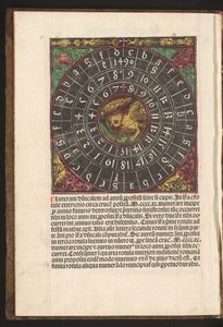 Tidsplan for å bestemme søndagsbokstaven (littera dominicalis) av Anonymous