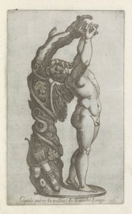 Sculptuur van Amor die druiven plukt Cupido puber i huset til Io Baptiste Lugari (tittel på objekt) Antikke skulpturer i Roma (serietittel) Ikoner av de gamle statuene av byen Roma som er sett på offentlige steder (serietittel) av Anonymous