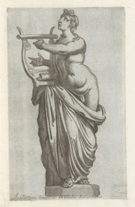 Skulptur av Apollo Apollo-verk av Timanlidis i det farnesiske palasset (tittel på objekt) Antikke skulpturer i Roma (serietittel) Ikoner av de gamle statuene av byen Roma som er sett på offentlige steder (serietittel) av Anonymous