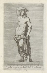 Skulptur av Apollo Bilde av Apollonius i den grønne hagen til kardinal de Medici (tittel på objekt) Antikke skulpturer i Roma (serietittel) Ikoner av de gamle statuene av byen Roma som er sett på offentlige steder (serietittel) av Anonymous