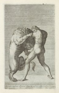 Skulptur av Hercules i kamp med Nemeïsche-løven Statue av Hercules som kjemper med en løve i Romas murer (tittel på objekt) Antikke skulpturer i Roma (serietittel) Av de gamle statuene av byen Roma som er sett på offentlige steder, er jeg av Anonymous