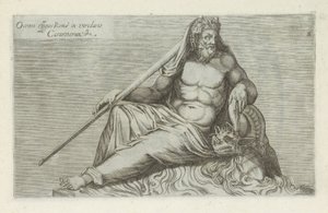 Skulptur av Oceanus Portrett av Oceanus av Roma i den grønne hagen til Caesars (tittel på objekt) Antikke skulpturer i Roma (serietittel) Ikoner av de gamle statuene av byen Roma som er sett på offentlige steder (serietittel) av Anonymous