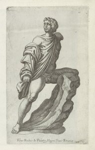 Skulptur av en zoon av Niobe Sønnen til Niobes i palasset til den store hertugen av Etruria (tittel på objekt) Antikke skulpturer i Roma (serietittel) Ikoner av de gamle statuene av byen Roma som er sett på offentlige steder (serietittel) av Anonymous