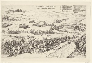 Slag op de Mookerheide, 1574 Slaget ved Moch, under Kommendator Maggiore An.o 1574 (tittel på objekt) av Anonymous