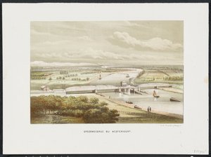 Jernbanebro ved Westervoort, 1846 Jernbanebro ved Westervoort (tittel på objekt) Hovedjernbanebroene i Nederland (serietittel) av Anonymous