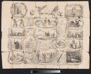 Tegneserie i Leiden studentalmanakk, 1865 av Anonymous