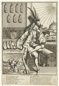 Tegneserie av Louis Willem van Baden-Baden, 1705 Louis D