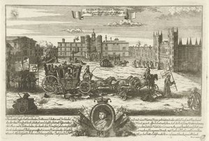 Spotprent op de Engelse pretendent Charles Edward Stuart, 1745 Despreendenten Trivmph / Opprøret i Skottland til alle elskere av tilbedelse og frihet (tittel på objekt) av Anonymous