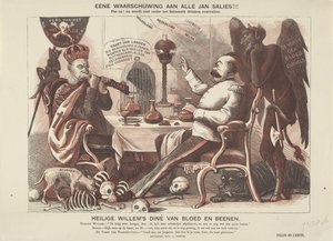 Tegneserie av Kaiser Wilhelm I og Bismarck, 1870 Saint William