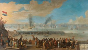 Slaget ved Livorno (14. mars 1653) av Anonymous