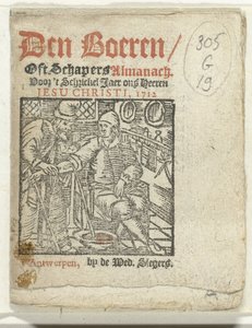 Tittelside for: Den Boeren / Oft Schapers Almanach Voor 