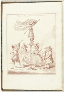 Titelprent van-serien: The Regeneration of Holland, 1795 The Regeneration of Holland (tittel på objekt) Hollandia Regenerata (Italyanse kopie) (serietittel) The regeneration of Holland: spechio til alle regenererte folk (serietittel på objekt) av Anonymous