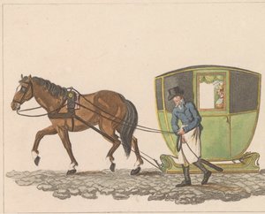 Toeslede, 1810-1825 Innleid slede, hermetisert under navnet Sleede eller Slee (tittel på objekt) av Anonymous