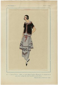 Veldig parisisk, 1923, nr. 6: 8. UNGE PIKE. - Algerie slørkjole... av Anonymous